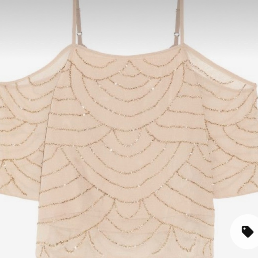 Walter Baker Beaded Top In DUSTY ROSE NWT